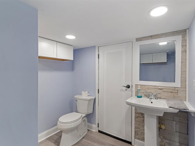1205 Sequoya Trl, Columbia, TN 38401 - half bathroom with wood finished floors and backsplash