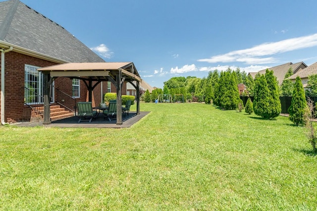 2317 Saint Andrews Dr, Murfreesboro, TN 37128 - view of green lawn with a gazebo, a playground, and a patio