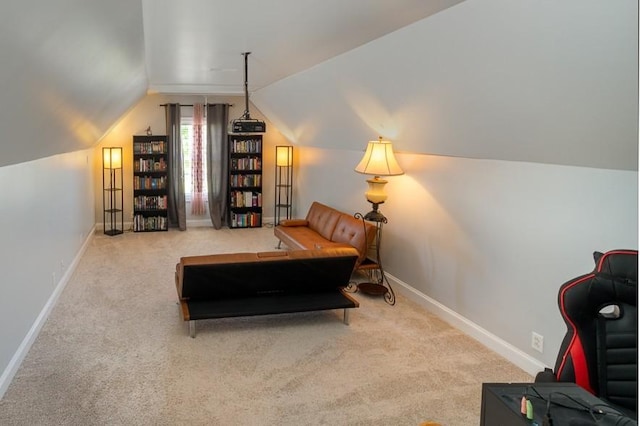 2317 Saint Andrews Dr, Murfreesboro, TN 37128 - sitting room featuring carpet floors, lofted ceiling, and baseboards