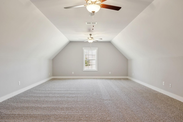 2200 Hamilton Chambers Rd, Lebanon, TN 37087 - bonus room featuring ceiling fan, carpet floors, lofted ceiling, and baseboards