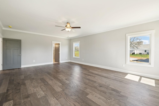 2200 Hamilton Chambers Rd, Lebanon, TN 37087 - spare room featuring healthy amount of natural light, dark wood-type flooring, and ornamental molding