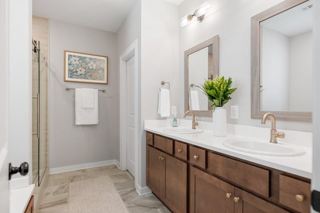 883 Plowson Rd, Mount Juliet, TN 37122 - bathroom with double vanity and tiled shower