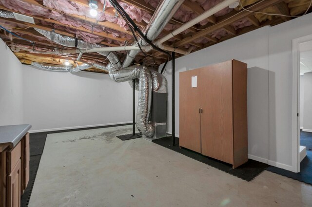 7108 Gregory Ct, Fairview, TN 37062 - unfinished basement with baseboards and heating unit