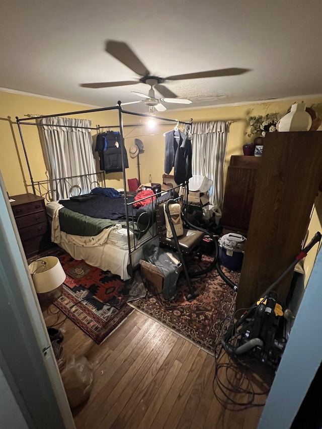 1802 Glen Oaks Ln, Dyersburg, TN 38024 - bedroom featuring hardwood / wood-style flooring and ceiling fan