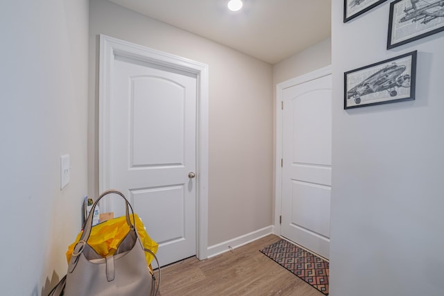 82 Pinnacle Point Ln, Tullahoma, TN 37388 - doorway to outside with light wood-type flooring and baseboards