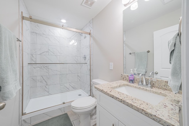 82 Pinnacle Point Ln, Tullahoma, TN 37388 - bathroom with toilet, vanity, and a shower stall