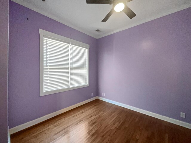 137 Dean St, Pleasant View, TN 37146 - empty room with wood finished floors, ceiling fan, and baseboards