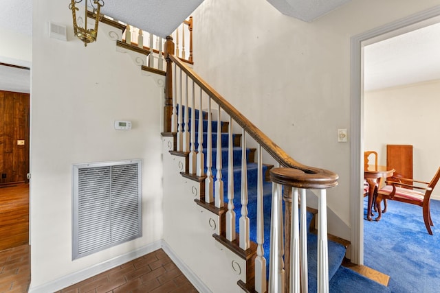 191 Green Harbor Rd, Old Hickory, TN 37138 - staircase with baseboards and a textured ceiling