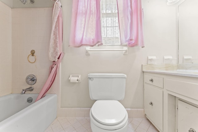 191 Green Harbor Rd, Old Hickory, TN 37138 - full bathroom with vanity, shower / tub combination, and tile patterned flooring