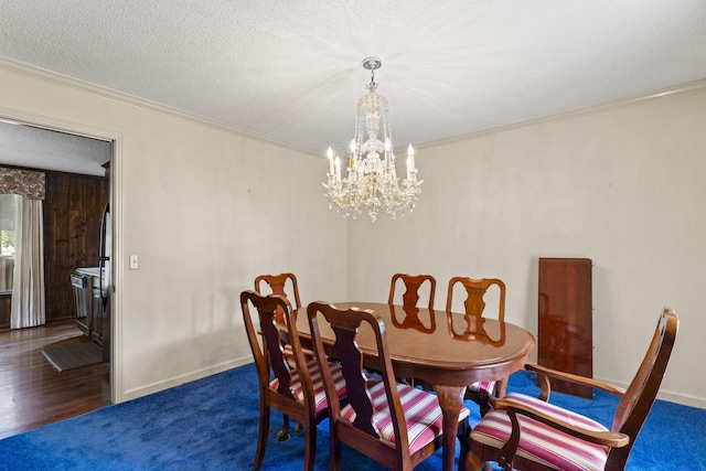 191 Green Harbor Rd, Old Hickory, TN 37138 - carpeted dining area with a chandelier and crown molding