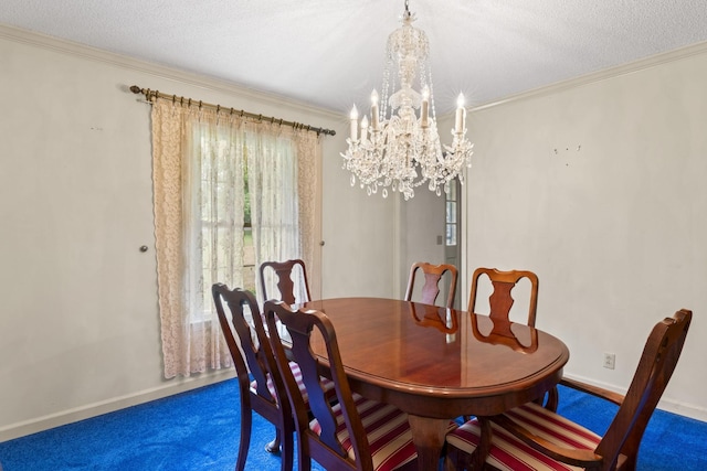 191 Green Harbor Rd, Old Hickory, TN 37138 - dining space featuring a chandelier, ornamental molding, and a textured ceiling