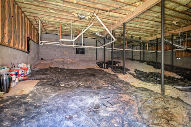 5409 Oak Chase Dr, Antioch, TN 37013 - misc room with concrete block wall