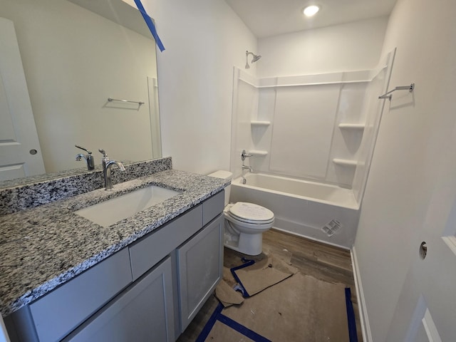 2378 Nelson Way, Cookeville, TN 38506 - full bathroom with vanity, toilet, wood finished floors, bathtub / shower combination, and recessed lighting