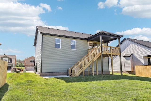 837 Macon Ln, Clarksville, TN 37042 - rear view of property with stairs and a deck