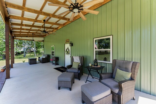 1408 Baker Ln, Lawrenceburg, TN 38464 - view of patio featuring ceiling fan