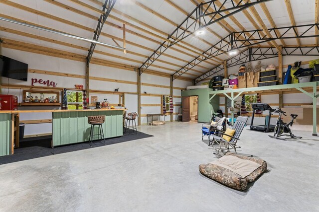 1408 Baker Ln, Lawrenceburg, TN 38464 - garage featuring a workshop area