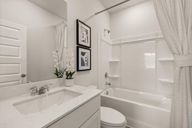 7212 Hanworth St, Fairview, TN 37062 - full bathroom with toilet, vanity, and shower / bath combination with curtain
