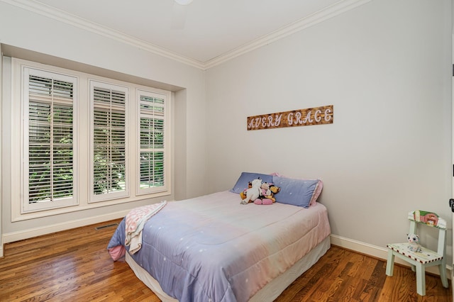 256 Scenic Dr, Dickson, TN 37055 - bedroom featuring baseboards, ornamental molding, and wood finished floors