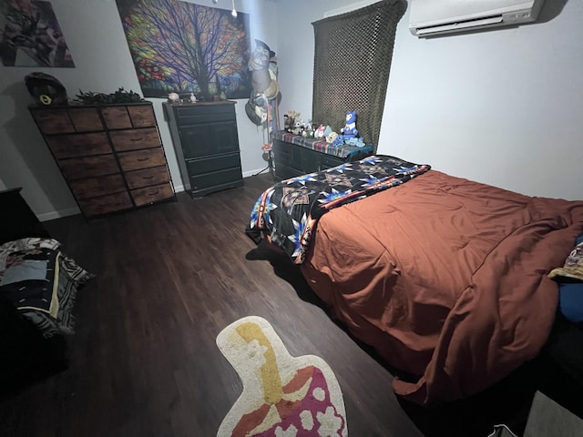 962 3rd St, Tracy City, TN 37387 - bedroom featuring a wall unit AC and dark wood-type flooring