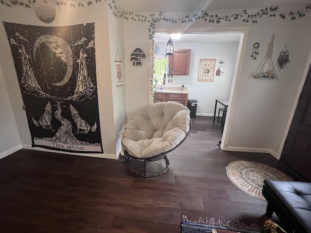 962 3rd St, Tracy City, TN 37387 - entrance foyer with dark wood-style flooring and baseboards