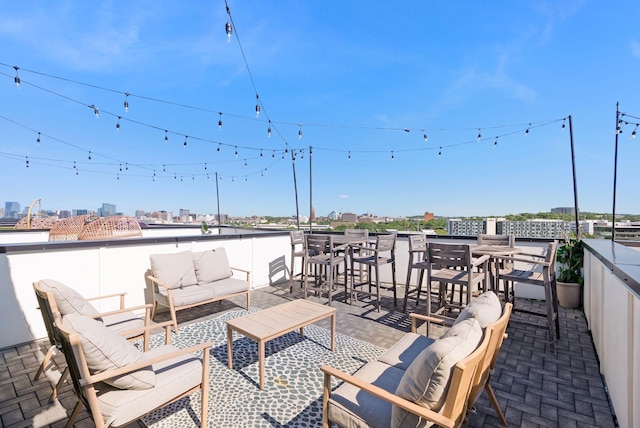 2910 Felicia St Unit 19, Nashville, TN 37209 - view of patio featuring an outdoor living space and a view of city