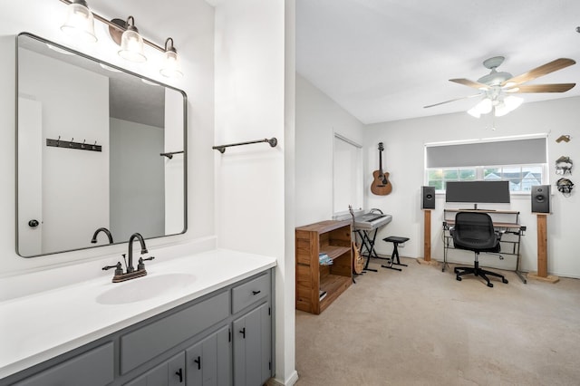 919 Rachels Pl, Hermitage, TN 37076 - bathroom with vanity and a ceiling fan