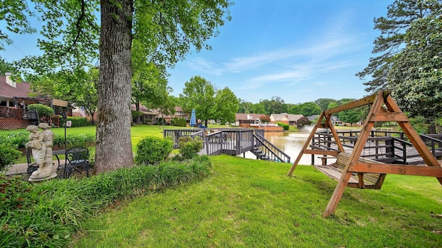 2458 Carrollwood Ln, Cordova, TN 38016 - view of green lawn featuring a water view