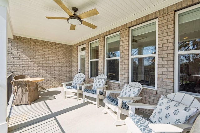 611 Lake Reserve Cv, Hermitage, TN 37076 - view of patio with ceiling fan