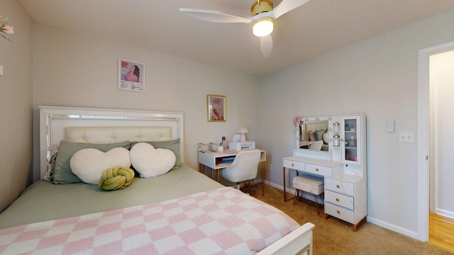 1807 Mosley Ferry Rd, Chapmansboro, TN 37035 - bedroom featuring baseboards, carpet flooring, and ceiling fan