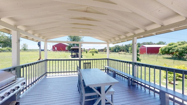 1807 Mosley Ferry Rd, Chapmansboro, TN 37035 - wooden terrace featuring a yard and area for grilling