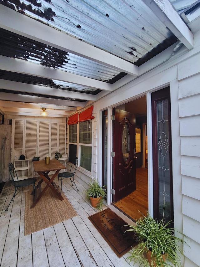 816 Charles Pl, Memphis, TN 38112 - wooden deck with outdoor dining space