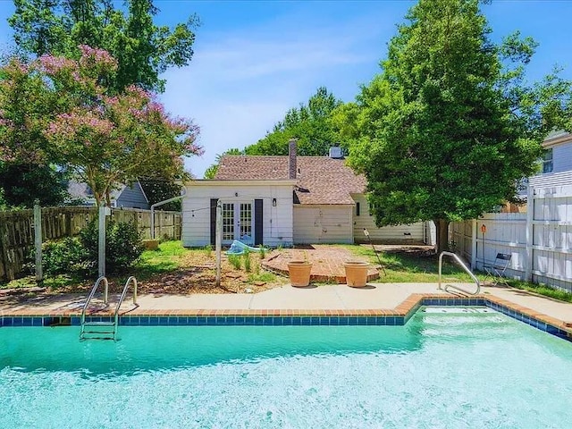 816 Charles Pl, Memphis, TN 38112 - view of pool featuring french doors, a fenced backyard, and a patio