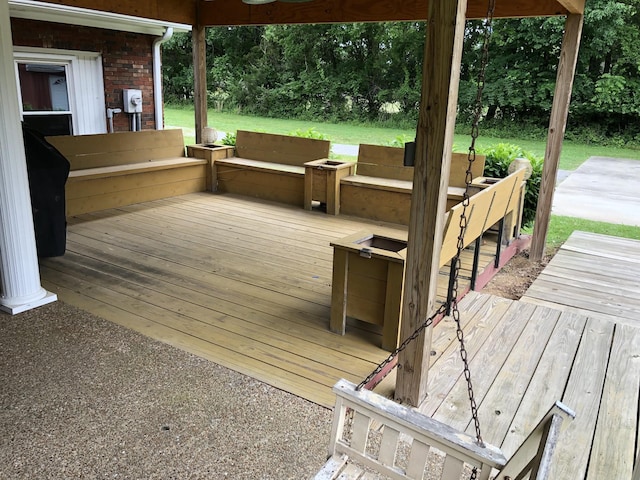 2026 Saundersville Ferry Rd, Mount Juliet, TN 37122 - wooden deck with a lawn
