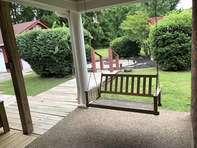 2026 Saundersville Ferry Rd, Mount Juliet, TN 37122 - wooden terrace featuring a lawn