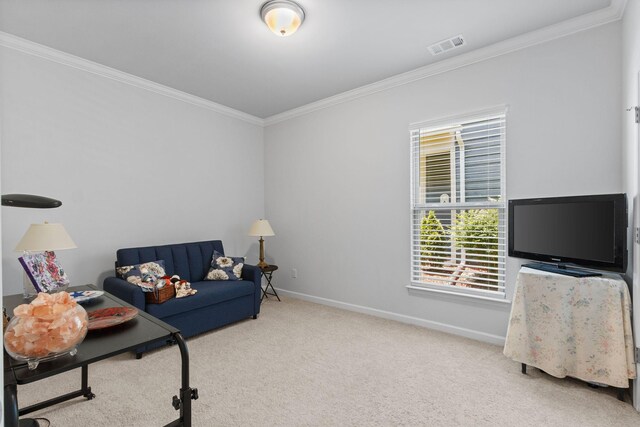 1763 Humphreys Gln, Spring Hill, TN 37174 - home office with ornamental molding, baseboards, and carpet floors