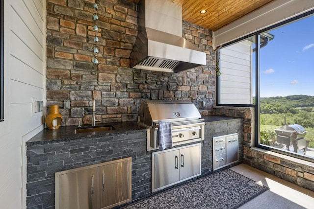 3166 Tanyard Hollow Rd, Culleoka, TN 38451 - view of patio featuring a sink