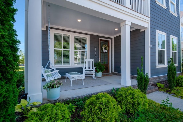 3227 Vinemont Dr, Thompsons Station, TN 37179 - doorway to property featuring a porch