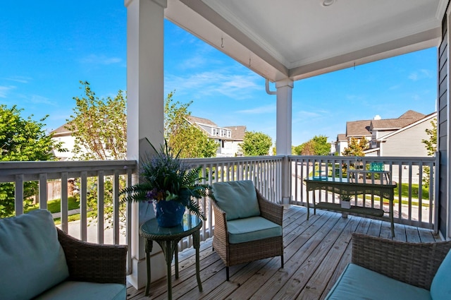 3227 Vinemont Dr, Thompsons Station, TN 37179 - wooden terrace featuring a residential view