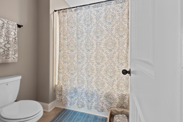 6288 Blacksmith Dr, Pleasant View, TN 37146 - full bath with toilet, tile patterned floors, and shower / bath combination with curtain