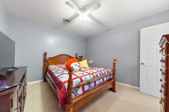 530 David Ave, Lewisburg, TN 37091 - bedroom featuring light carpet, a ceiling fan, and baseboards