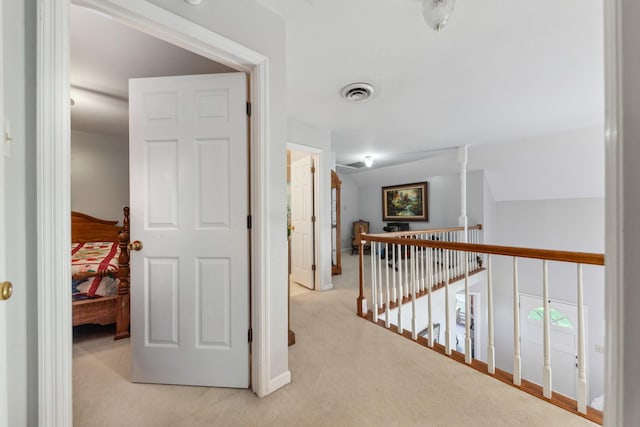 530 David Ave, Lewisburg, TN 37091 - hall with light colored carpet, an upstairs landing, and baseboards