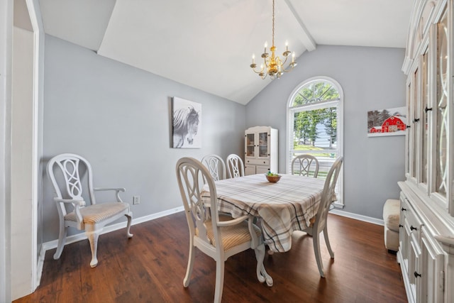 530 David Ave, Lewisburg, TN 37091 - dining area with a chandelier, dark wood-style flooring, and baseboards