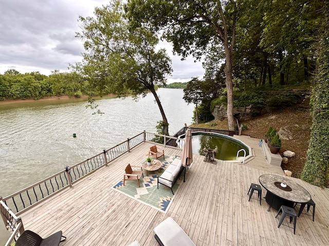 645 Attaway Ln, Bath Springs, TN 38311 - deck with a water view