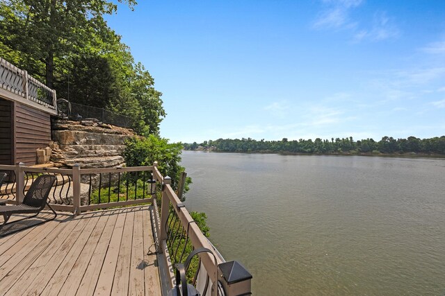645 Attaway Ln, Bath Springs, TN 38311 - wooden deck featuring a water view