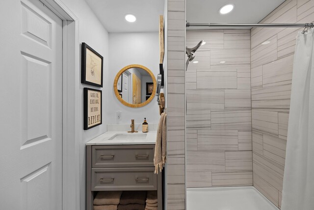 645 Attaway Ln, Bath Springs, TN 38311 - full bathroom featuring vanity and a tile shower