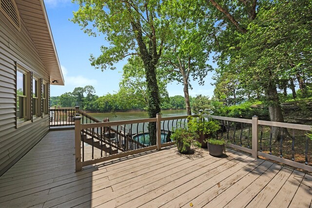 645 Attaway Ln, Bath Springs, TN 38311 - deck featuring a water view