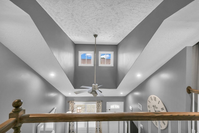 911 Keepsake Diamond Ln, Murfreesboro, TN 37128 - detailed view of a ceiling fan, a textured ceiling, and recessed lighting