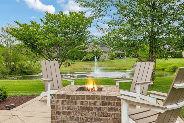 4083 Kings Camp Pass, Arrington, TN 37014 - view of patio featuring a water view