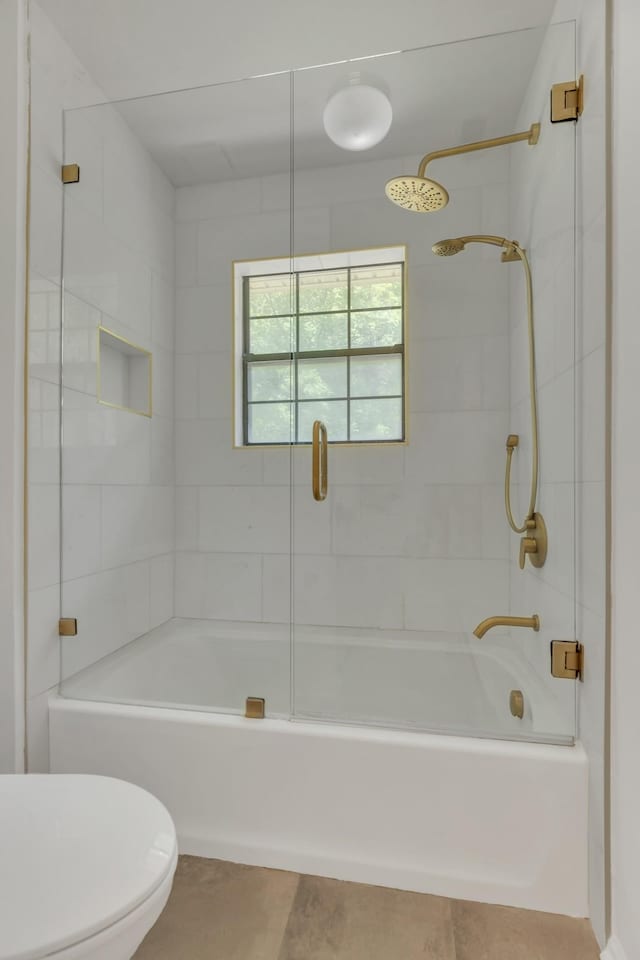 235 Glenstone Cir, Brentwood, TN 37027 - full bath with bath / shower combo with glass door, toilet, and tile patterned floors