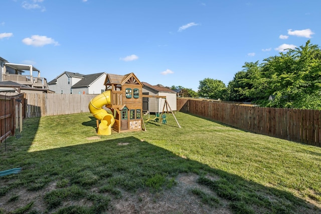 3296 Wiser Dr, Clarksville, TN 37042 - fenced backyard with a playground